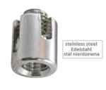 Zacisk do lin INOX, krzyżowy, przelotowy