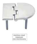 Zawias z gwintem, INOX A4, nierdzewny, kwasoodporny