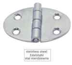 Zawias splatany, INOX, owalny, nierdzewny