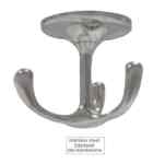 Hak, haczyk, wieszak, sufitowy, potrójny, INOX A4