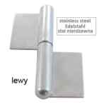 Zawias INOX, dzielony rozłączny, do przyspawania, LEWY