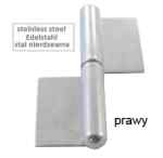 Zawias INOX, dzielony rozłączny, do przyspawania, PRAWY