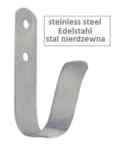 Hak przykręcany, uchwyt hakowy, INOX